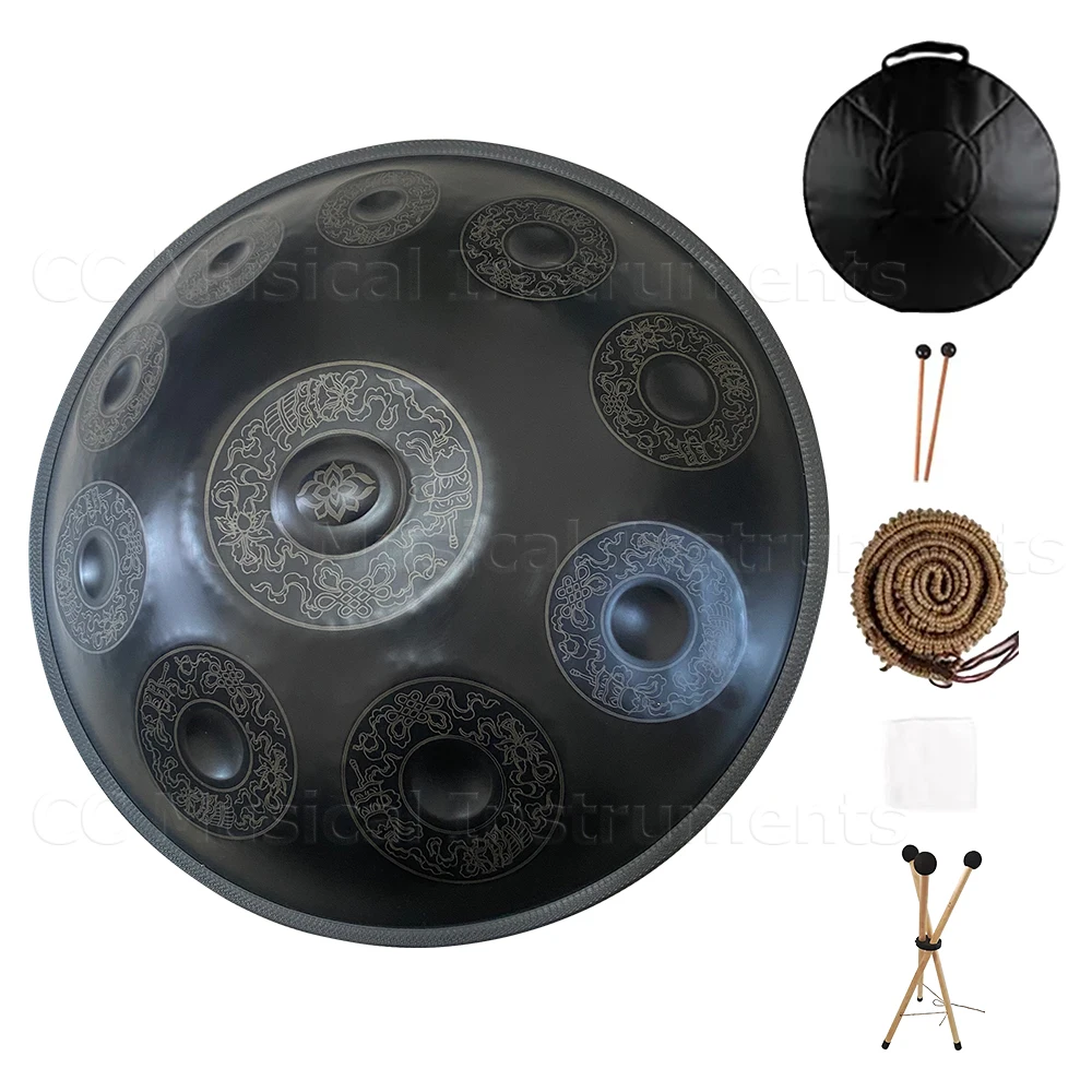 440Hz 10 Notes 22inch Carve Golden Handpan Drum D Minor Steel Tongue Drum Percussion Instrument Hand Drum
440Hz 10 Notes 22inch Carve Golden Handpan Drum D Minor Steel Tongue Drum Percussion Instrument Hand Drum