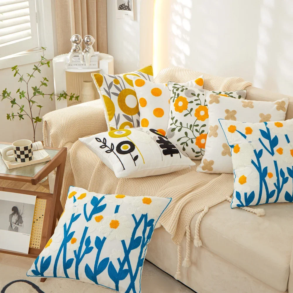 45x45cm New Embroidered Flower Throw Pillow Cover Home Living Room Light Luxury Cushion Cover Backrest Office Soft Pillowcase
45x45cm New Embroidered Flower Throw Pillow Cover Home Living Room Light Luxury Cushion Cover Backrest Office Soft Pillowcase