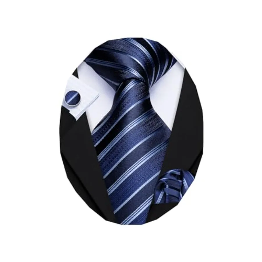 Barry.Wang Tie Sets for Men Silk Stripe Necktie Woven Checke Hkerchief Cufflinks Formal Business Wedding
Barry.Wang Tie Sets for Men Silk Stripe Necktie Woven Checke Hkerchief Cufflinks Formal Business Wedding
