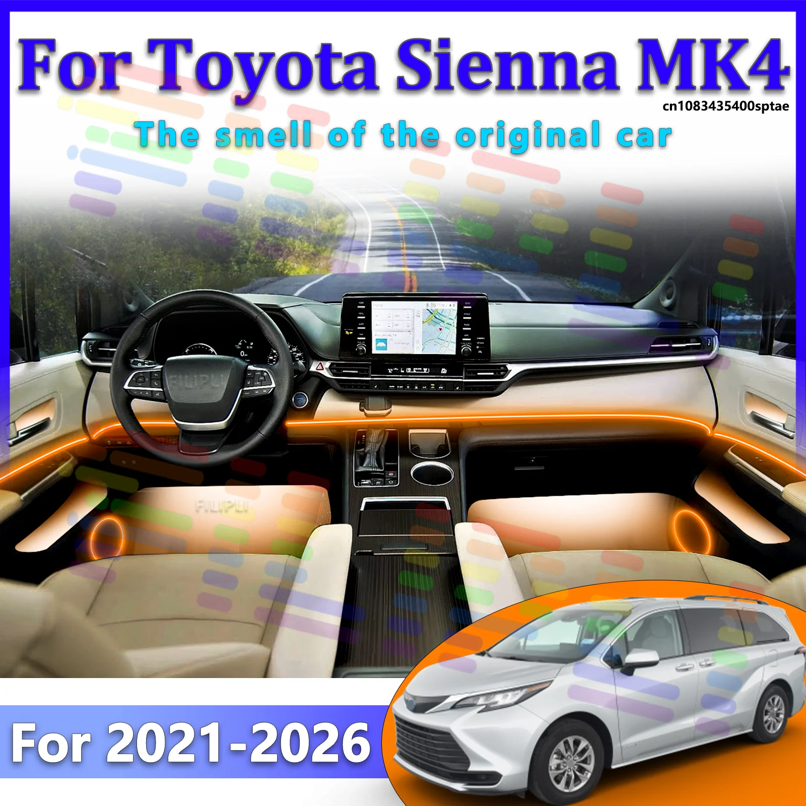 For Toyota Sienna 2021-2026 Car LED Ambient Lamps Colorful Atmosphere Lights Auto Interior Neon Strip App Control 64 RGB Light
For Toyota Sienna 2021-2026 Car LED Ambient Lamps Colorful Atmosphere Lights Auto Interior Neon Strip App Control 64 RGB Light