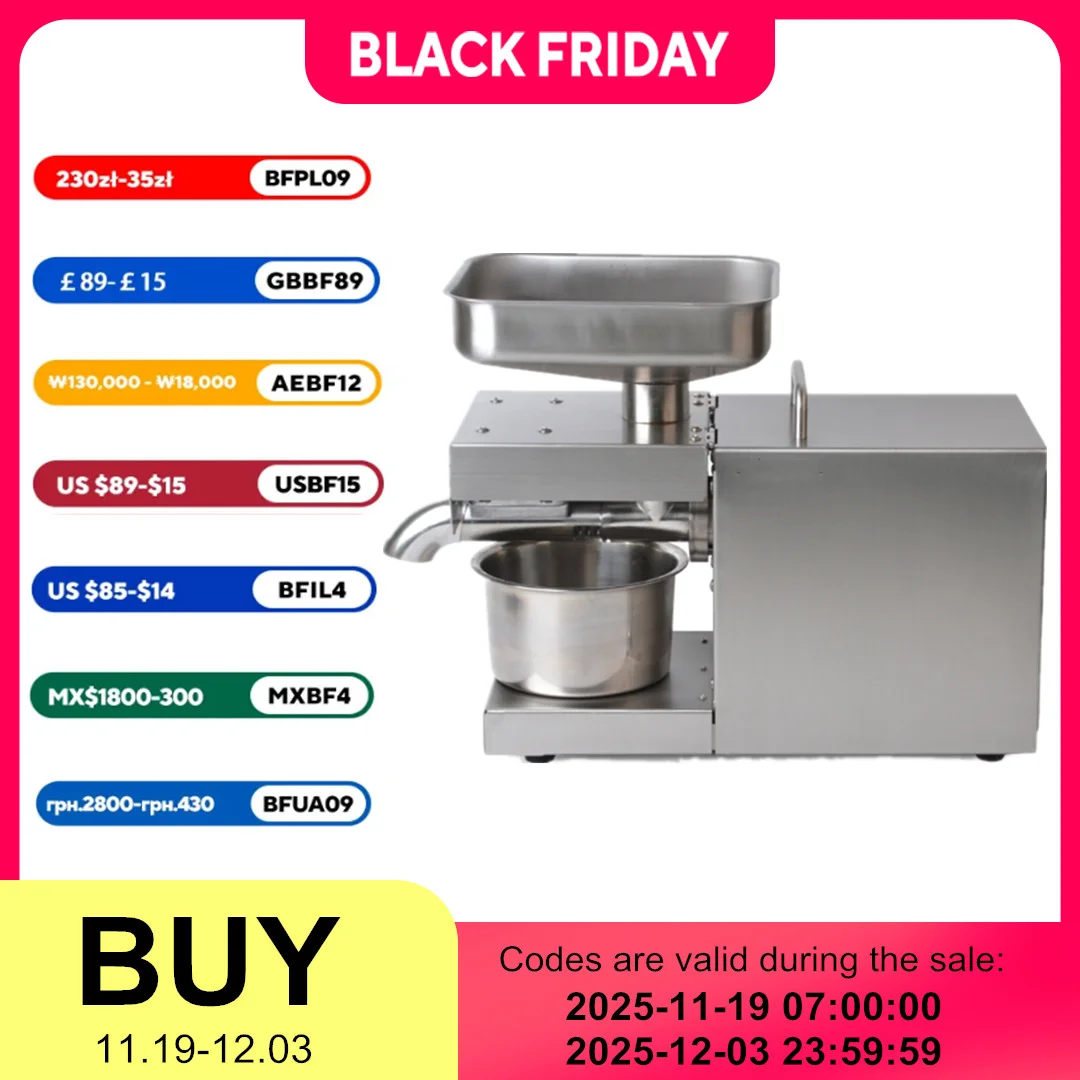 1500W 110V/220V Automatic Cold Press Oil Machine, Oil Cold Press Machine, Sunflower Seeds Oil Extractor, Olive Oil press Extract
1500W 110V/220V Automatic Cold Press Oil Machine, Oil Cold Press Machine, Sunflower Seeds Oil Extractor, Olive Oil press Extract