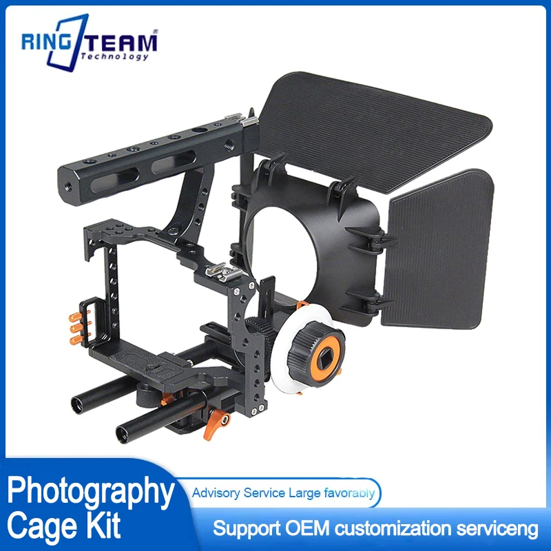 Professional Camera Rig - Ergonomic Handle, Cold Shoe Expansion, Stable Shooting for GH4/A7 Series
Professional Camera Rig - Ergonomic Handle, Cold Shoe Expansion, Stable Shooting for GH4/A7 Series