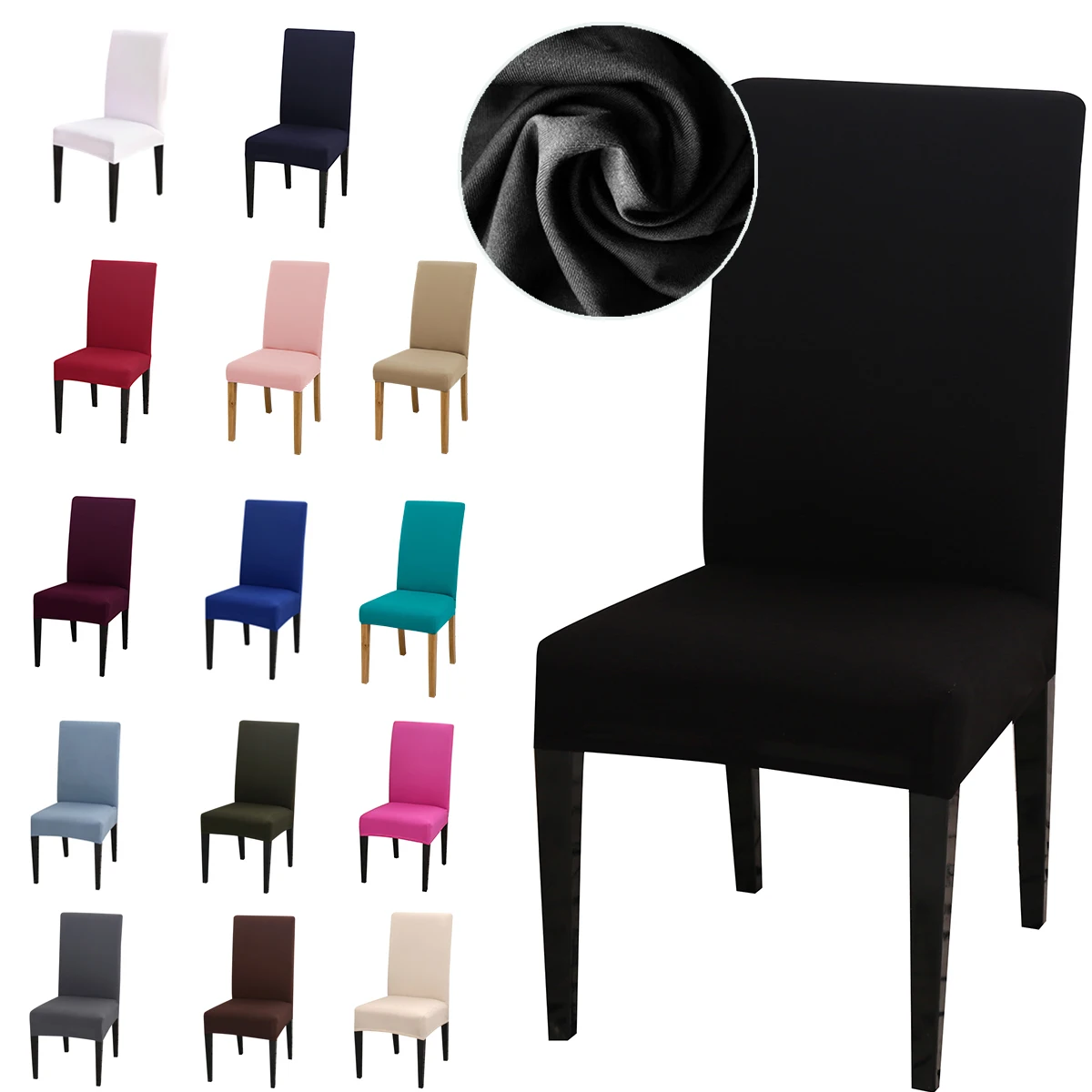 Chair Cover Elastic Full Pack Chair Cover European and American Four Seasons Solid Color Chair Cover for Hotel Dining Room
Chair Cover Elastic Full Pack Chair Cover European and American Four Seasons Solid Color Chair Cover for Hotel Dining Room