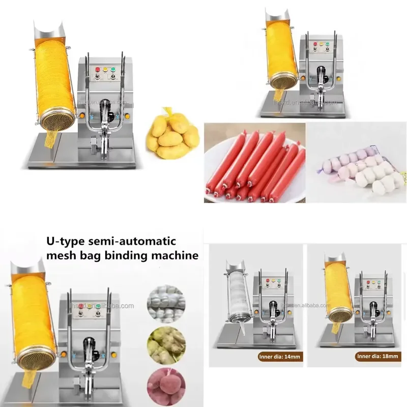 Automatic Mesh Bags Packing and Tying Machine U-Shape Semi Automatic Net Bag Binding Machine
Automatic Mesh Bags Packing and Tying Machine U-Shape Semi Automatic Net Bag Binding Machine