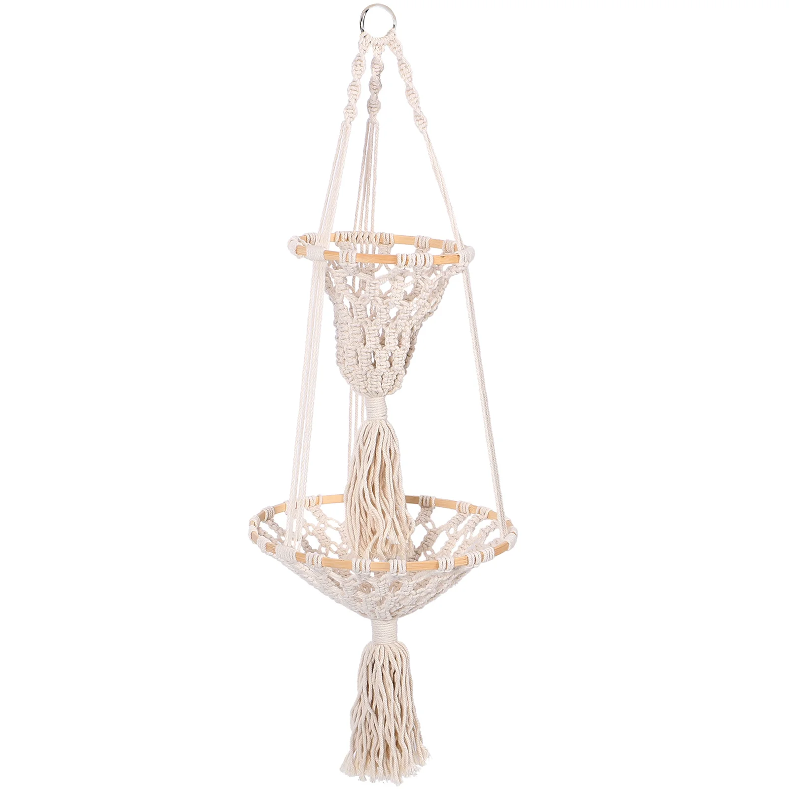 Cotton Rope Woven Double Layer Hanging Fruit Baskets Kitchen Organizer Potato Storage Drainage Bohemian Wall Basket Vegetable
Cotton Rope Woven Double Layer Hanging Fruit Baskets Kitchen Organizer Potato Storage Drainage Bohemian Wall Basket Vegetable