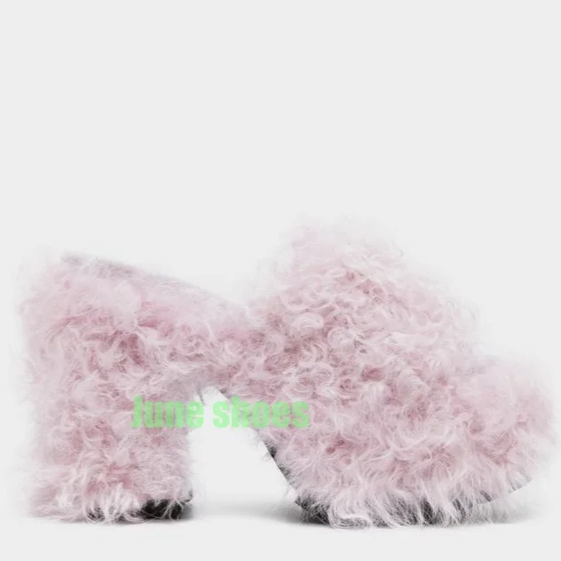 Lady Fur Pink Slip-On Slipper Pumps Platform Chunky Heel Peep Toe Party Pink New Arrive Runway Outdoor Pumps Size 34-46 Footwear
Lady Fur Pink Slip-On Slipper Pumps Platform Chunky Heel Peep Toe Party Pink New Arrive Runway Outdoor Pumps Size 34-46 Footwear