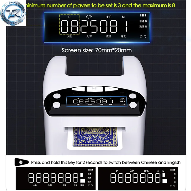 【Multi-functional】Intelligent Automatic Card Dealing Machine 0-8Players Playing Cards Dispenser For Outdoor Camping Portable Ele
【Multi-functional】Intelligent Automatic Card Dealing Machine 0-8Players Playing Cards Dispenser For Outdoor Camping Portable Ele