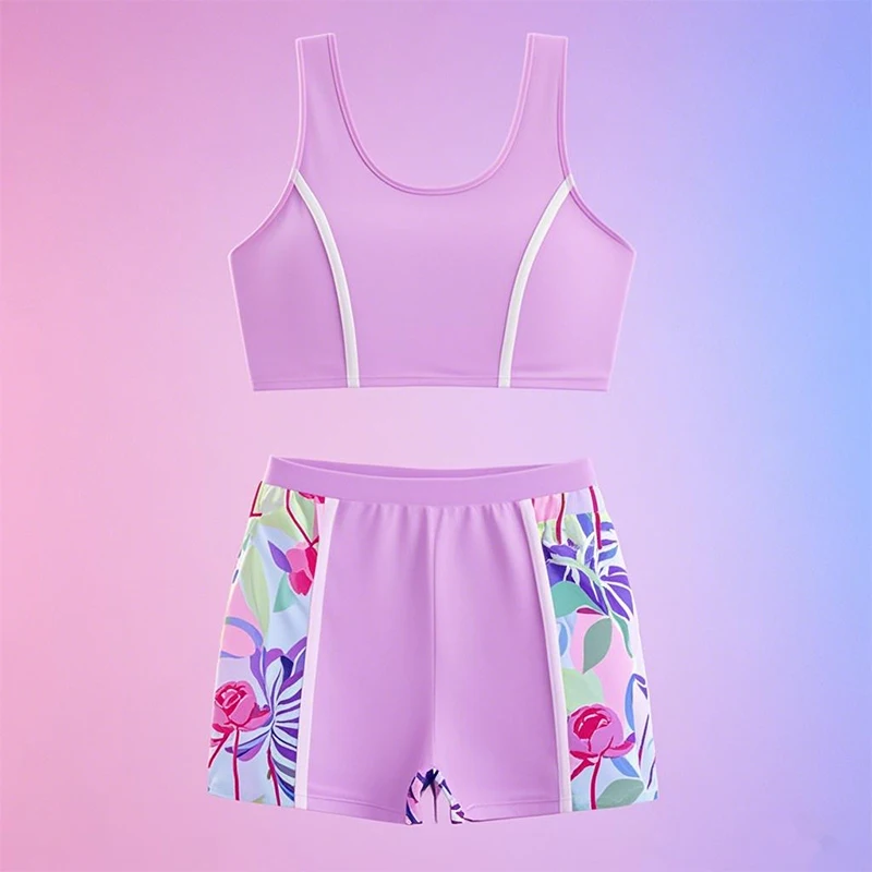 Summer Girls Swimsuits Set Kids Girl Bathing Suit 2 Pcs Bikini Set Children Vest Shorts Fashion Teenager Beach Wear For 8-12Y
Summer Girls Swimsuits Set Kids Girl Bathing Suit 2 Pcs Bikini Set Children Vest Shorts Fashion Teenager Beach Wear For 8-12Y