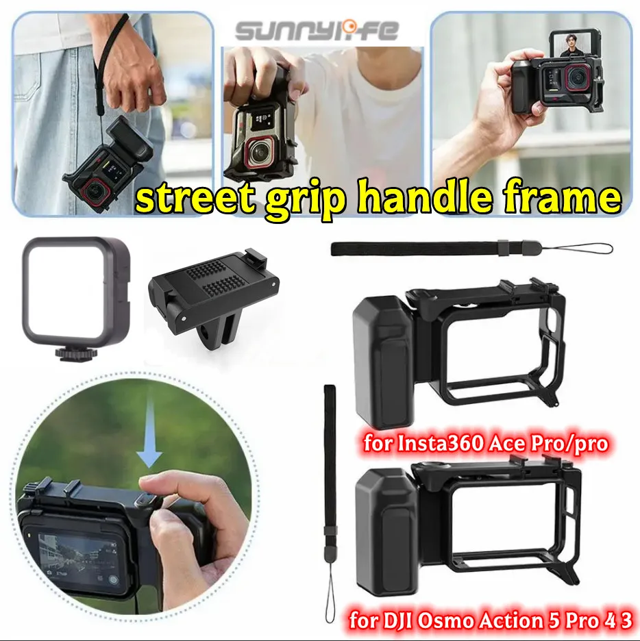 Sunnylife Quick-Release Grip Frame For DJI Osmo Action 5 Pro /Action 4 /Action 3 Insta360 Ace Pro 2/1 Street Photography Handle
Sunnylife Quick-Release Grip Frame For DJI Osmo Action 5 Pro /Action 4 /Action 3 Insta360 Ace Pro 2/1 Street Photography Handle