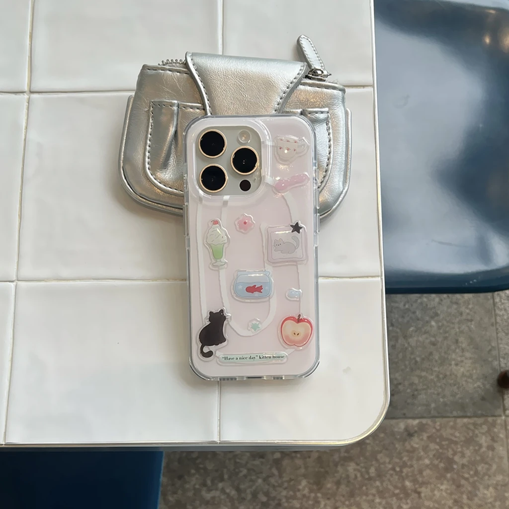 Креативная забавная наклейка «сделай сам», серия «Черный кот, мороженое, рыбья миска», противоударный чехол для телефона для iPhone 16, 15, 14 Pro Max
Креативная забавная наклейка «сделай сам», серия «Черный кот, мороженое, рыбья миска», противоударный чехол для телефона для iPhone 16, 15, 14 Pro Max