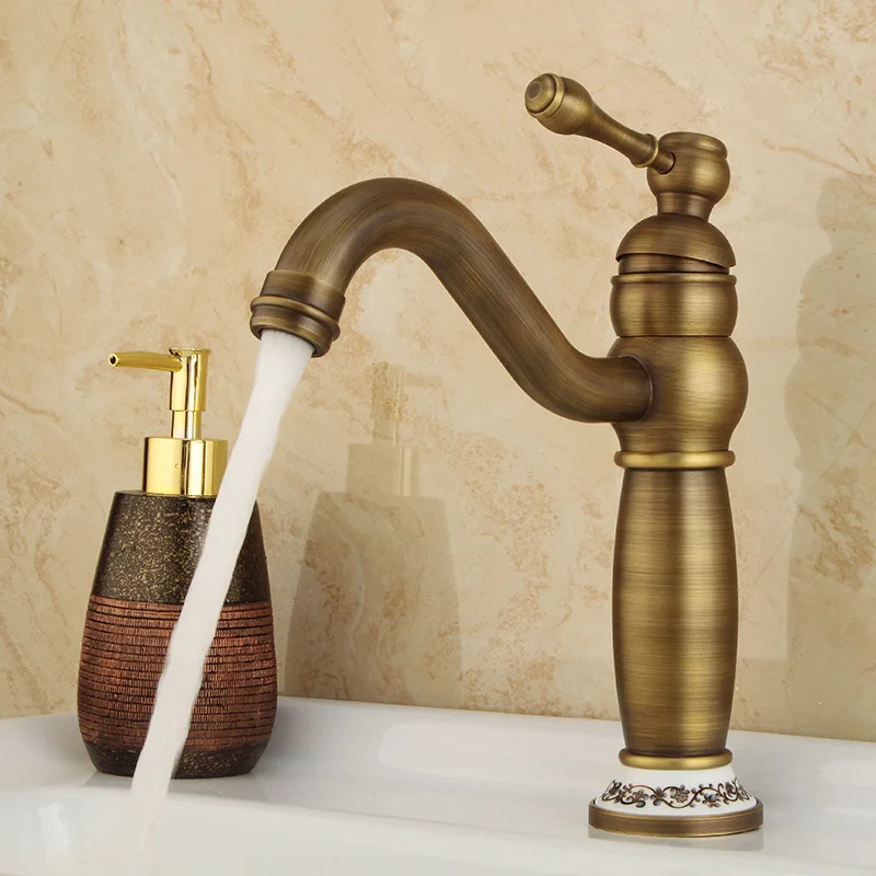 Basin Faucets All Copper European Antique Kitchen Faucet Hot And Cold Single Hole Handle Vessel Sink Water Tap Mixer
Basin Faucets All Copper European Antique Kitchen Faucet Hot And Cold Single Hole Handle Vessel Sink Water Tap Mixer
