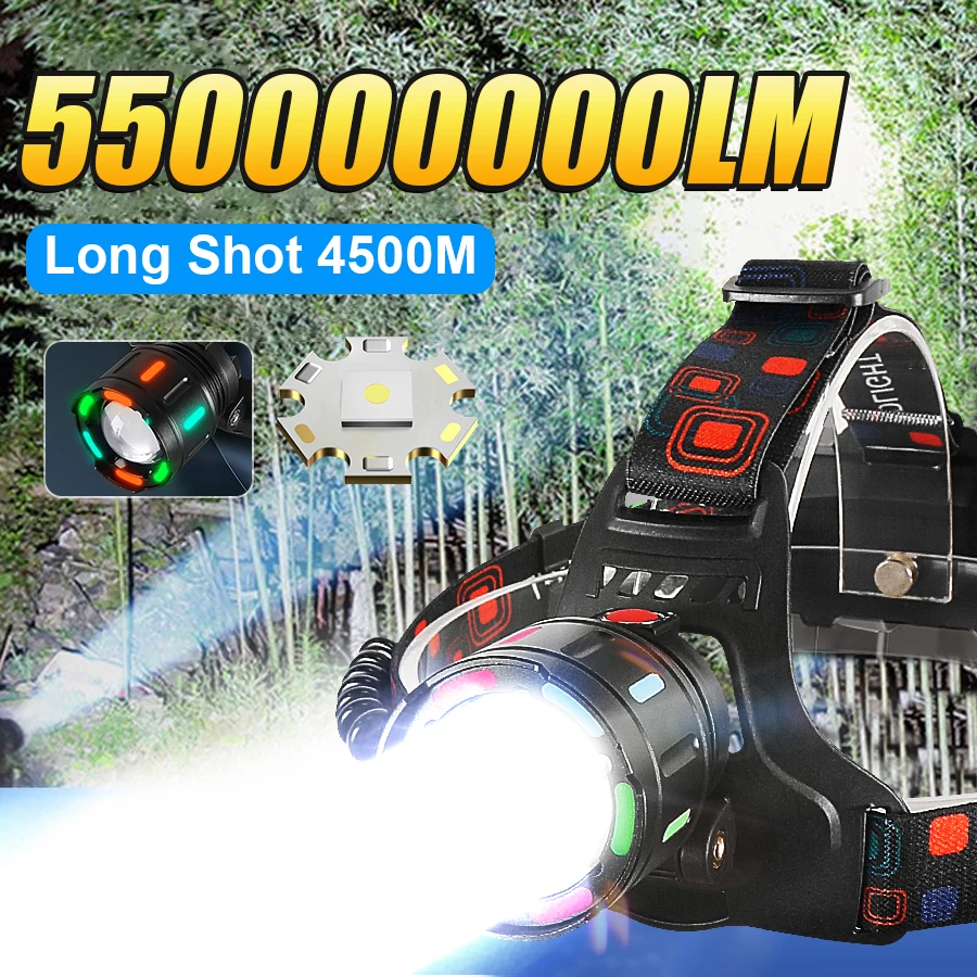 550000000LM Мощная фара для рыбалки, перезаряжаемая лампа, уличный налобный фонарь, светодиодный налобный фонарь дальнего действия для рыбалки
550000000LM Мощная фара для рыбалки, перезаряжаемая лампа, уличный налобный фонарь, светодиодный налобный фонарь дальнего действия для рыбалки