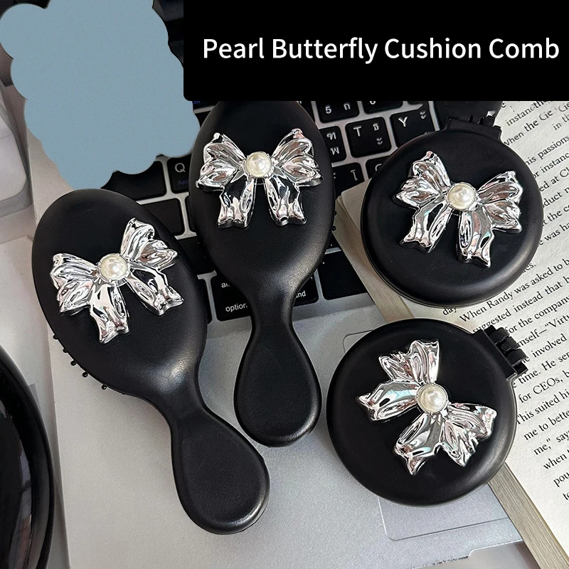 Pearl Bow Massage Comb Bow Folding Air Cushion Comb With Makeup Mirror Portable Handle Air Cushion Comb Girls Beauty Hair Brush
Pearl Bow Massage Comb Bow Folding Air Cushion Comb With Makeup Mirror Portable Handle Air Cushion Comb Girls Beauty Hair Brush
