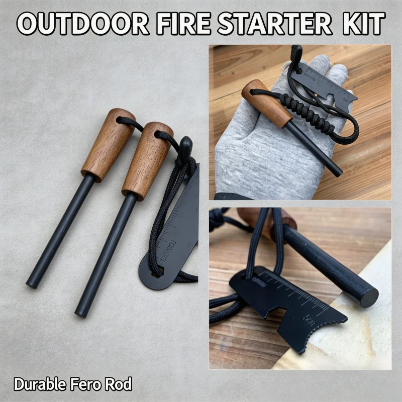 2-in-1 Bushcraft Magnesium Fire Starter Kit, Solid Flint Rod with Multi- Scraper, Portable Ignition Tool for Outdoor Adventures
2-in-1 Bushcraft Magnesium Fire Starter Kit, Solid Flint Rod with Multi- Scraper, Portable Ignition Tool for Outdoor Adventures
