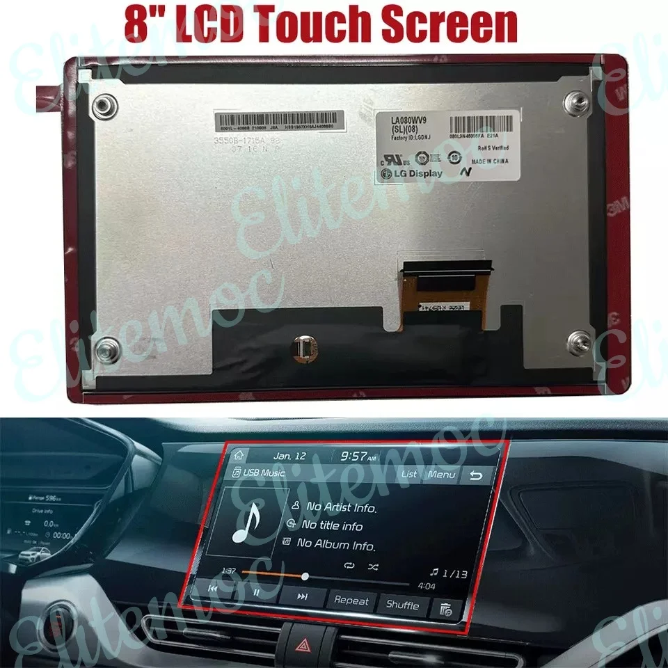 LA080WV9 LCD Display Touch Screen for HYUNDAI Santa Fe 2019-2020 Navigation LA080WV9-SL02 96560S2301 96560 96160K2830MDD
LA080WV9 LCD Display Touch Screen for HYUNDAI Santa Fe 2019-2020 Navigation LA080WV9-SL02 96560S2301 96560 96160K2830MDD