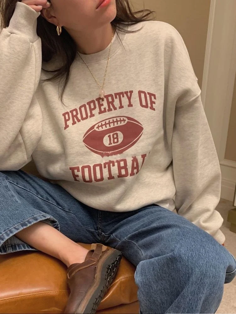 Утепленный женский свитшот с буквенным принтом, повседневный, с круглым вырезом, в корейском стиле, осенне-зимний, новая модная коллекция, оливковый цвет
Утепленный женский свитшот с буквенным принтом, повседневный, с круглым вырезом, в корейском стиле, осенне-зимний, новая модная коллекция, оливковый цвет