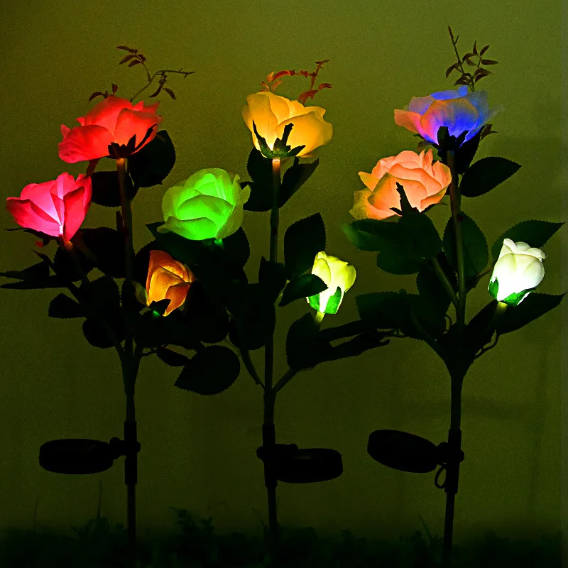 3 Head LED Solar Simulation Rose Flower Light Garden Yard Lawn Night Lamp Waterproof Landscape Rose Light Home Decoration
3 Head LED Solar Simulation Rose Flower Light Garden Yard Lawn Night Lamp Waterproof Landscape Rose Light Home Decoration