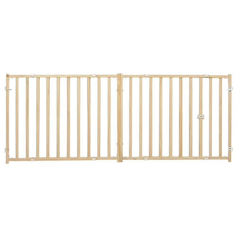 Extra-Wide Wooden Dog Gate, 24" High Pet Gate Expands from 50" - 94" inches, Natural Wood, Versatile extra-wide
Extra-Wide Wooden Dog Gate, 24" High Pet Gate Expands from 50" - 94" inches, Natural Wood, Versatile extra-wide
