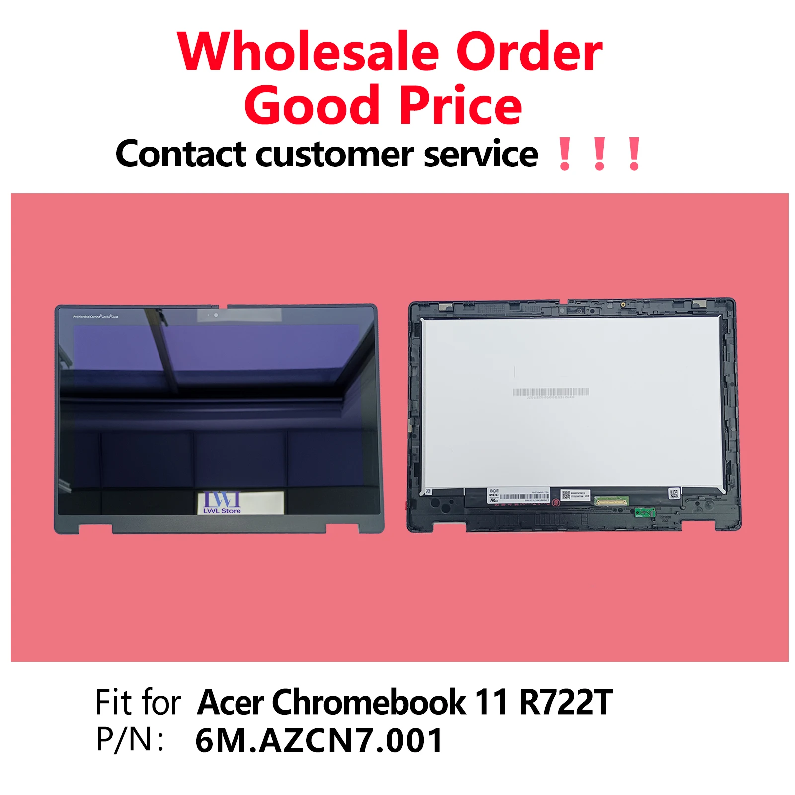 For Acer Chromebook 11 R722T Laptop Touchscreen Display LCD Touch Screen Module Digitizer Assembly with Bezel 6M.AZCN7.001
For Acer Chromebook 11 R722T Laptop Touchscreen Display LCD Touch Screen Module Digitizer Assembly with Bezel 6M.AZCN7.001