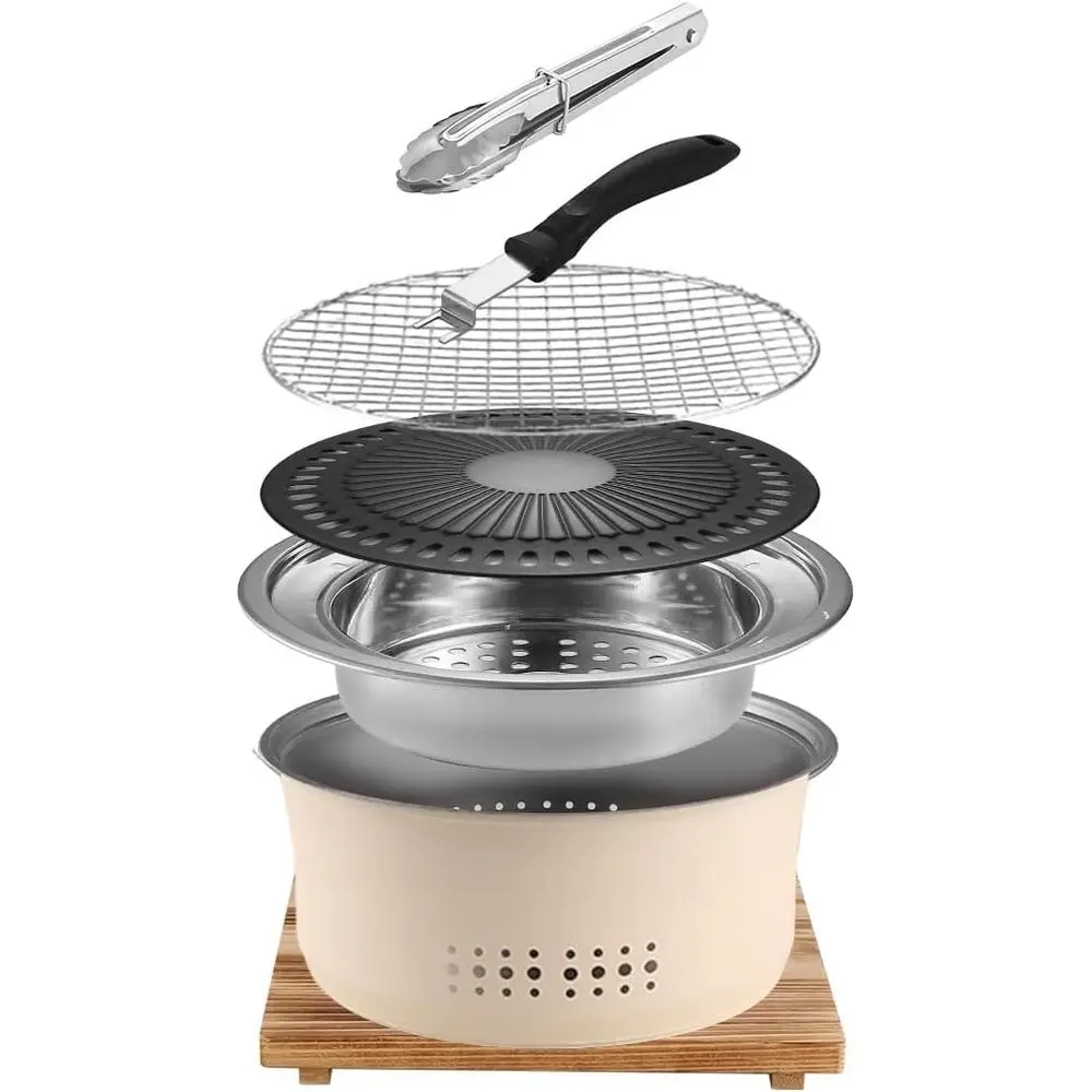 Stainless Steel Charcoal Portable Barbecue Grill, 10.5 Inches Non-Stick, Round, Suitable for Barbecue or Hot Pot, Boiling Water,
Stainless Steel Charcoal Portable Barbecue Grill, 10.5 Inches Non-Stick, Round, Suitable for Barbecue or Hot Pot, Boiling Water,