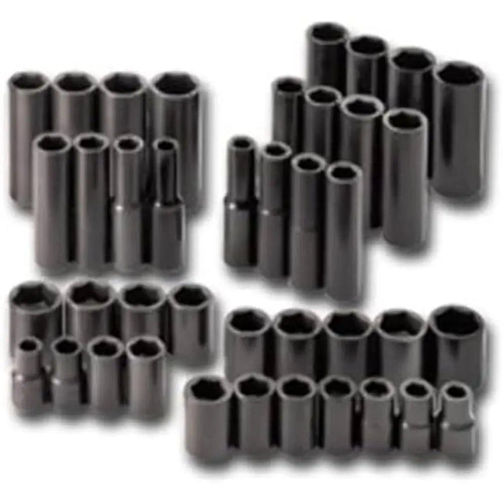 40-Piece 3/8 Drive 6-Point SAE & Metric Impact Socket Set, 5/16 to 3/4 & 8MM to 19MM
40-Piece 3/8 Drive 6-Point SAE & Metric Impact Socket Set, 5/16 to 3/4 & 8MM to 19MM