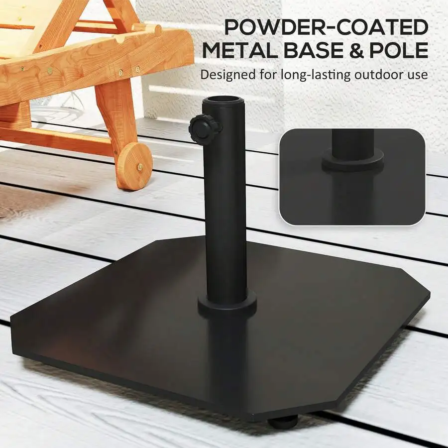 Powder-Coated Metal Patio Umbrella Base Stand For 1.3/1.5/1.9 Poles, Square Heavy Duty Outdoor Base Black
Powder-Coated Metal Patio Umbrella Base Stand For 1.3/1.5/1.9 Poles, Square Heavy Duty Outdoor Base Black