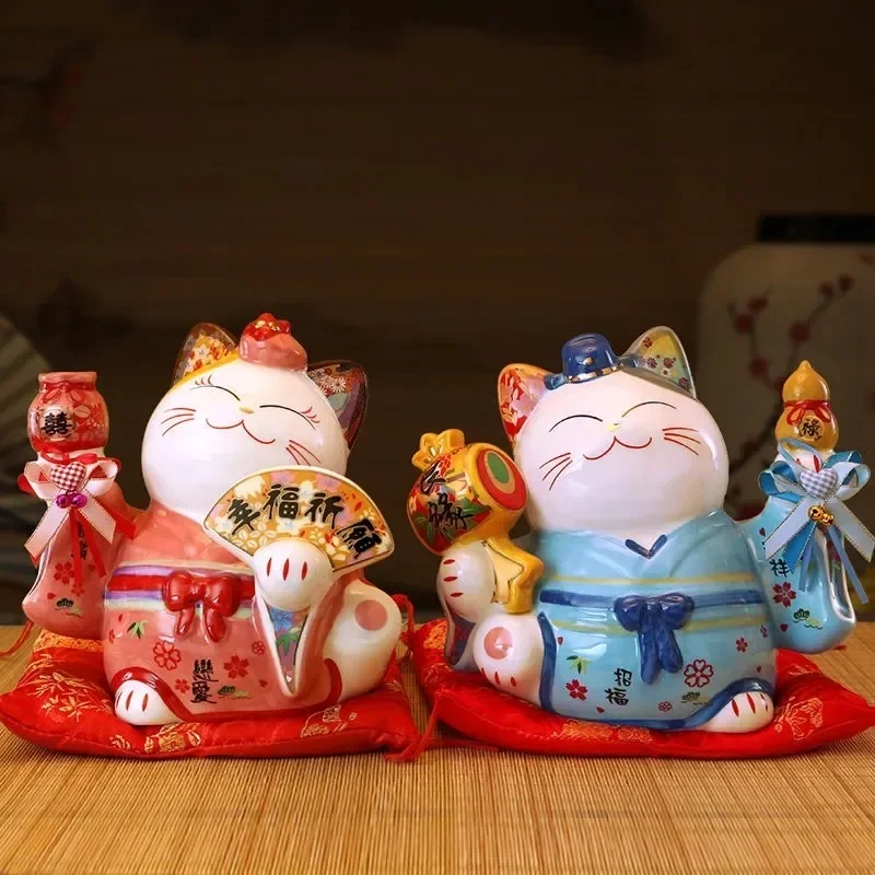 8-дюймовый керамический орнамент Maneki Neko Lucky Cat, копилка, японская пара, кошка удачи, фэн-шуй, свадебный подарок, центральная часть
8-дюймовый керамический орнамент Maneki Neko Lucky Cat, копилка, японская пара, кошка удачи, фэн-шуй, свадебный подарок, центральная часть