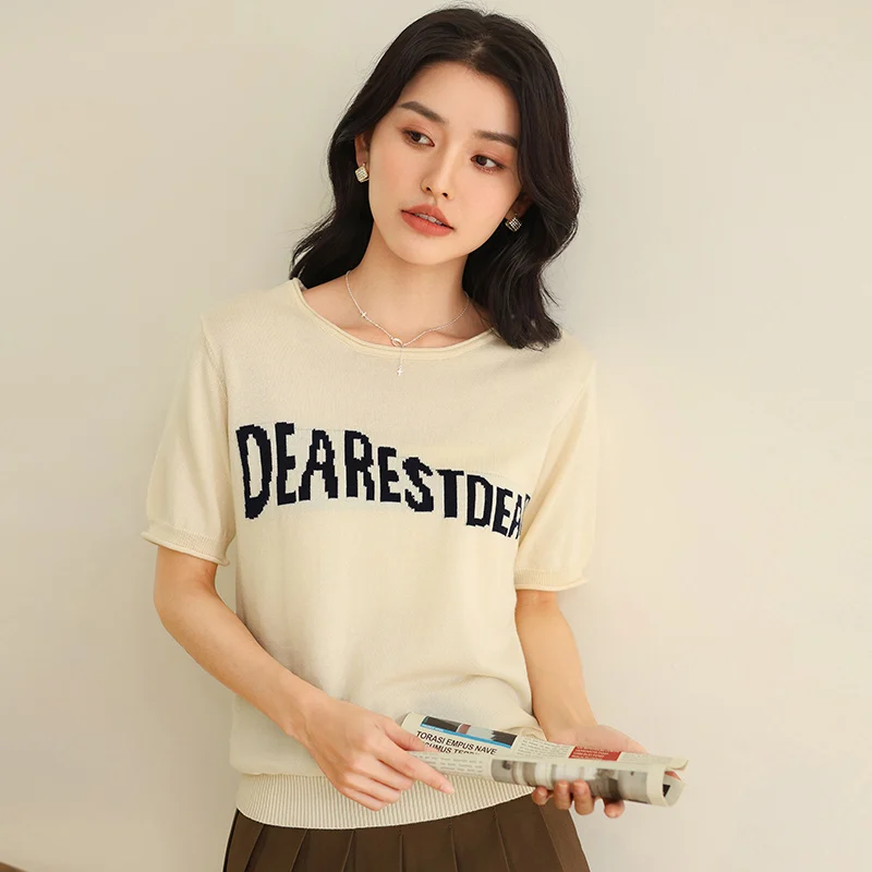 Women's Summer T-shirt 100% Pure Cotton Casual Solid O-neck Pullover Loose Fit Short Sleeve Fashion Sweater
Women's Summer T-shirt 100% Pure Cotton Casual Solid O-neck Pullover Loose Fit Short Sleeve Fashion Sweater