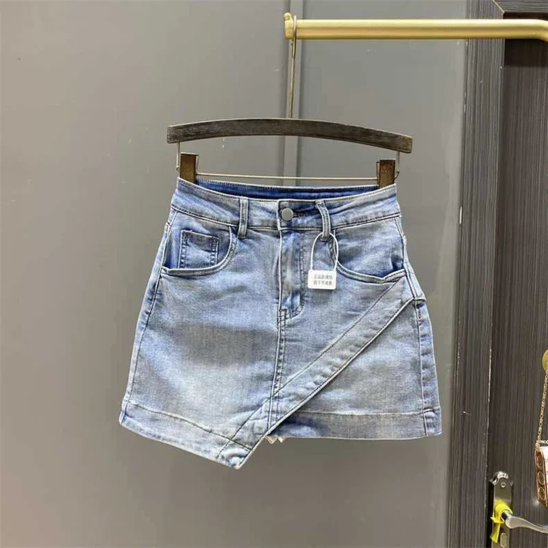Irregular High Waist Denim Skirt Women Anti Wardrobe Malfunction Summer New A Line Slimming Bodycon Midi Skirt
Irregular High Waist Denim Skirt Women Anti Wardrobe Malfunction Summer New A Line Slimming Bodycon Midi Skirt