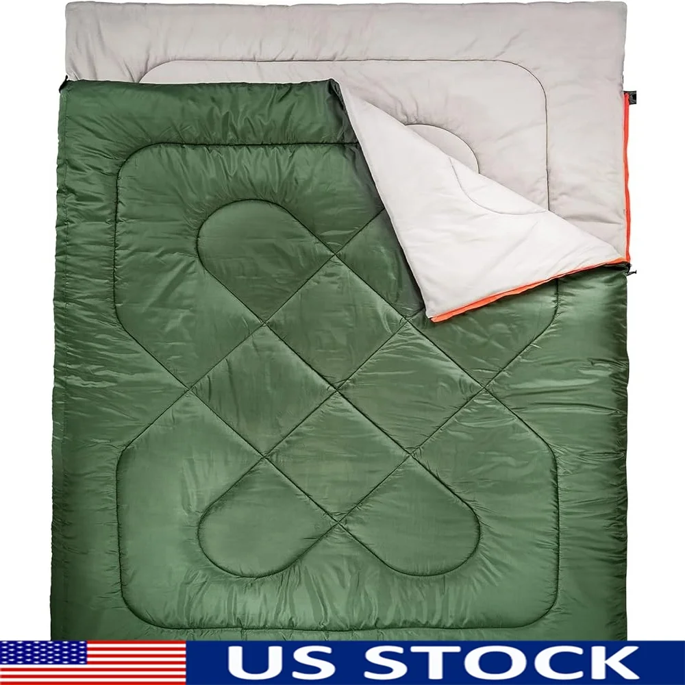 40F Double Sleeping Bag Insulated Camping Cold Weather Durable Polyester 2 Person Travel Hiking Outdoor Gear
40F Double Sleeping Bag Insulated Camping Cold Weather Durable Polyester 2 Person Travel Hiking Outdoor Gear