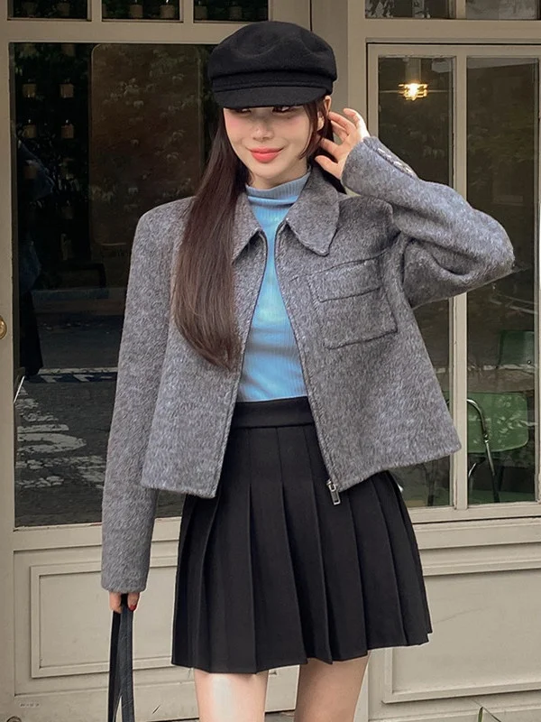 Корейское шерстяное пальто в стиле ретро, женское шикарное пальто Ele ey, длинный све или длина, зимнее новое поступление
Корейское шерстяное пальто в стиле ретро, женское шикарное пальто Ele ey, длинный све или длина, зимнее новое поступление