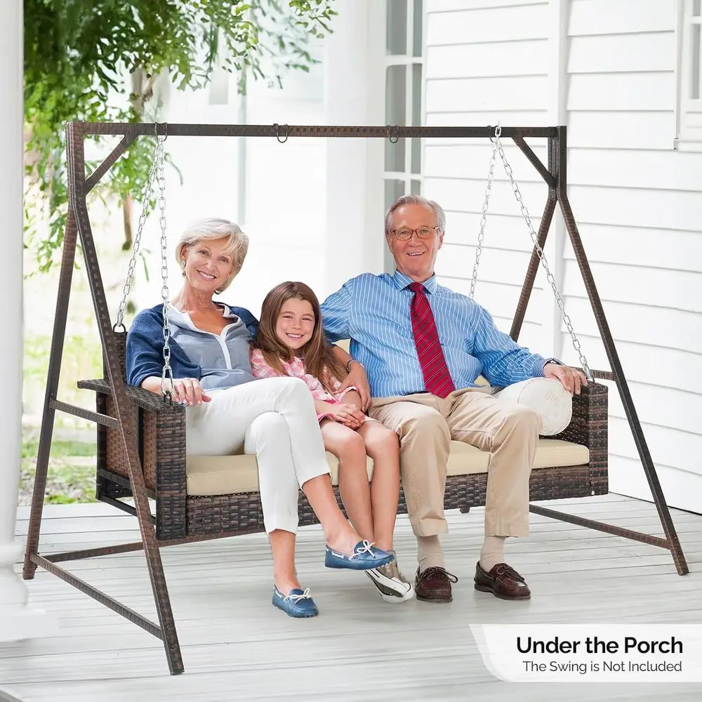 Durable 800 lbs Wicker Hanging Swing with Cushions for Outdoor Porch, Garden, or Lawn in Brown
Durable 800 lbs Wicker Hanging Swing with Cushions for Outdoor Porch, Garden, or Lawn in Brown