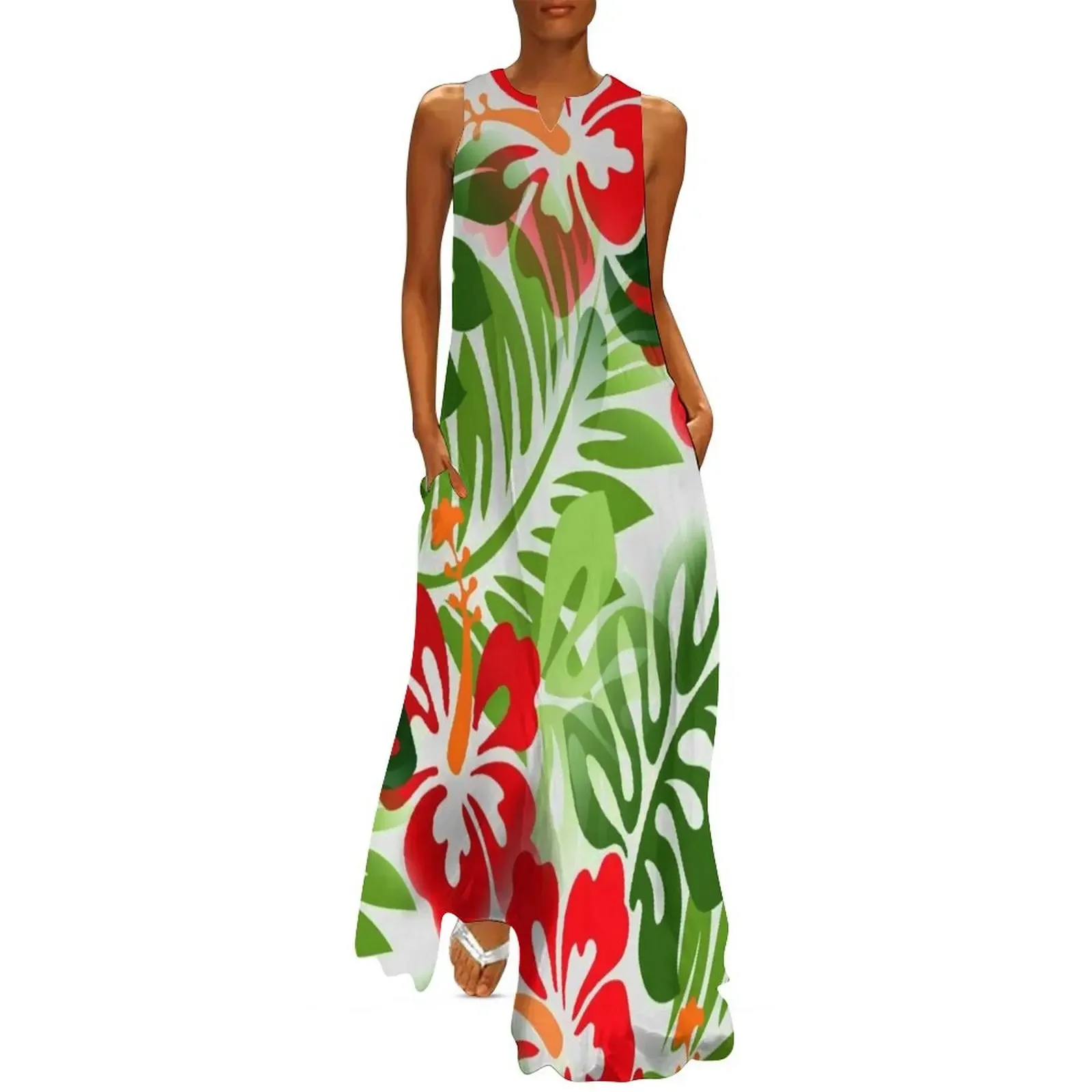 Hawaiian Flowered Pattern Tropical Red Green Long Dress dress for women loose women's dress
Hawaiian Flowered Pattern Tropical Red Green Long Dress dress for women loose women's dress