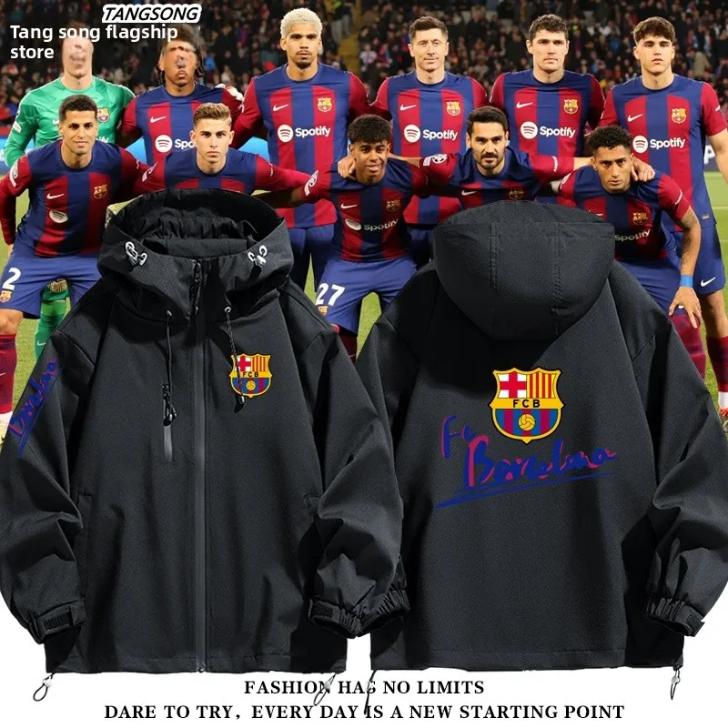 Мужская ветрозащитная куртка Barcelona Fan Amar Levan с флисовой подкладкой, свободного кроя, с длинными рукавами, на молнии, с капюшоном, для футбольных фанатов
Мужская ветрозащитная куртка Barcelona Fan Amar Levan с флисовой подкладкой, свободного кроя, с длинными рукавами, на молнии, с капюшоном, для футбольных фанатов