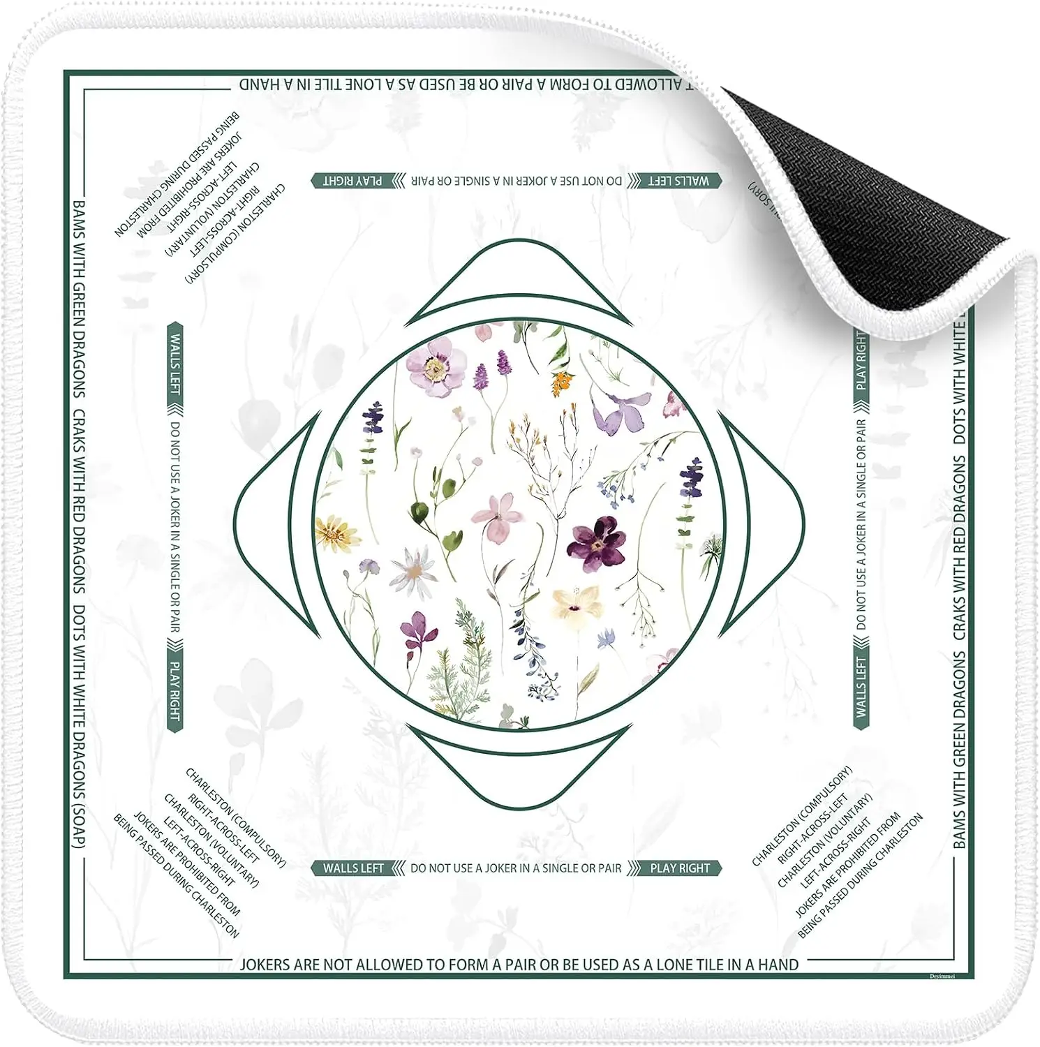 Non-Slip Mahjong Mat for Table with Storage Pockets, 31.5x31.5in, Floral Geometry Design, Perfect Gift for Game Night
Non-Slip Mahjong Mat for Table with Storage Pockets, 31.5x31.5in, Floral Geometry Design, Perfect Gift for Game Night