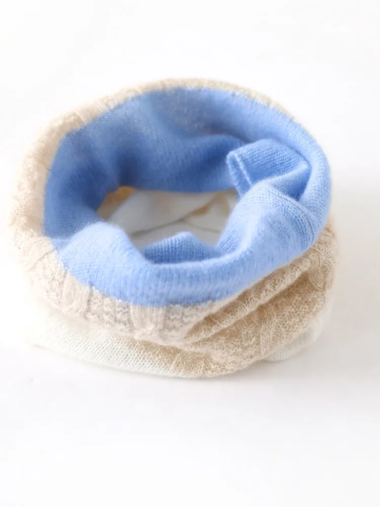 High Quality Winter Cashmere Neck Warmer Scarves Women Keep Warmer Outdoor Snood Contrast Knitted Twist Ring Scarf Female 2023
High Quality Winter Cashmere Neck Warmer Scarves Women Keep Warmer Outdoor Snood Contrast Knitted Twist Ring Scarf Female 2023