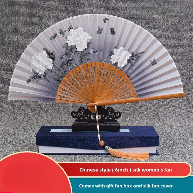 Folding Fan Women's Chinese Style Hanfu Cheongsam Dance Fan Silk Antique Gift Fan
Folding Fan Women's Chinese Style Hanfu Cheongsam Dance Fan Silk Antique Gift Fan