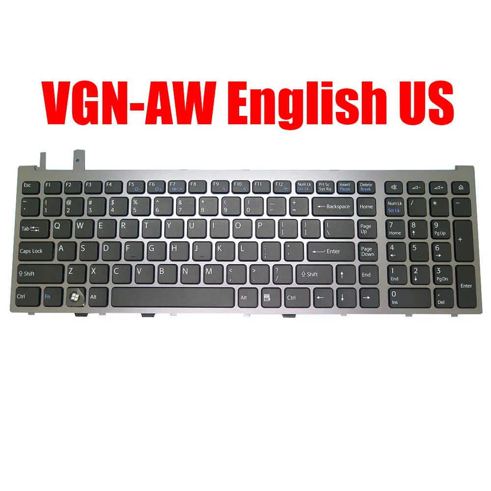 English US Laptop Keyboard For SONY VGN-AW 53010BE22-203-G FM7 84401528 Black With Gray Frame New
English US Laptop Keyboard For SONY VGN-AW 53010BE22-203-G FM7 84401528 Black With Gray Frame New