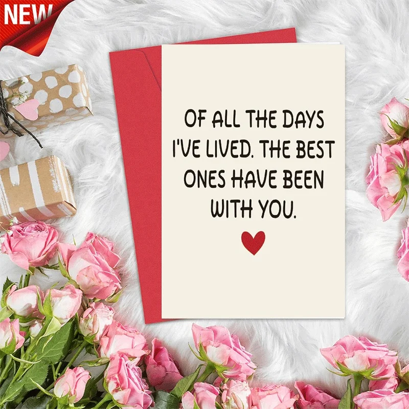 Romantic Love Greeting Card, Best Days With You Theme Valentine's Day Anniversary Card for Boyfriend Girlfriend
Romantic Love Greeting Card, Best Days With You Theme Valentine's Day Anniversary Card for Boyfriend Girlfriend