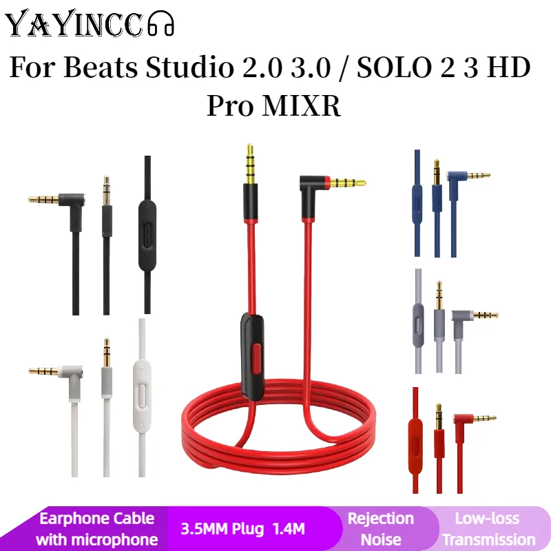 Replacement 3.5MM Audio Cable Original Audio Wiring control For Beats Studio 2.0 3.0 / SOLO 2 3 HD Pro MIXR Headphones
Replacement 3.5MM Audio Cable Original Audio Wiring control For Beats Studio 2.0 3.0 / SOLO 2 3 HD Pro MIXR Headphones