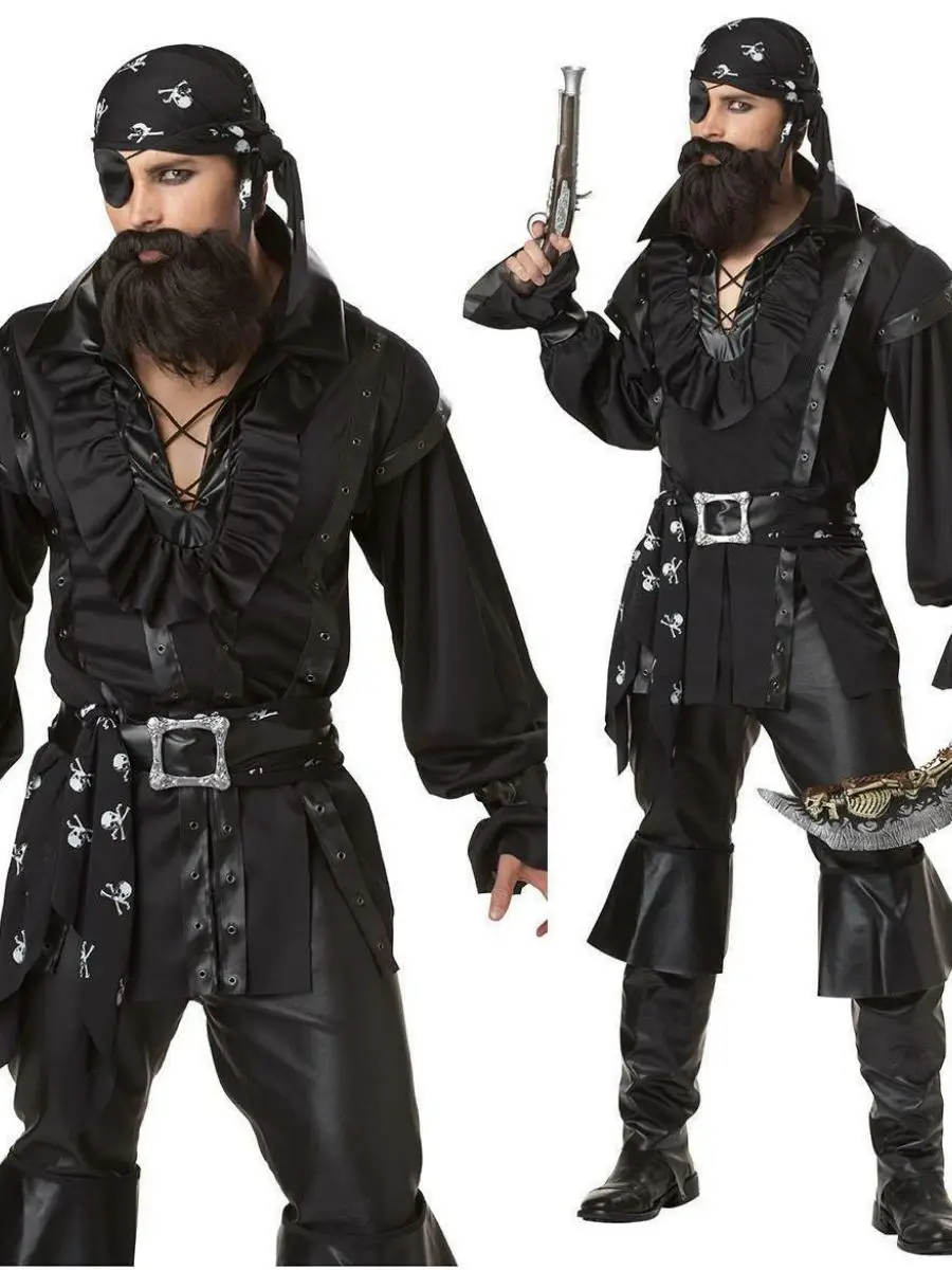Caribbean Pirate Role Play Costume Men's Halloween Seductive Ethnic Stage Costume Polyester Traditional Chinese Ethnic Wear
Caribbean Pirate Role Play Costume Men's Halloween Seductive Ethnic Stage Costume Polyester Traditional Chinese Ethnic Wear