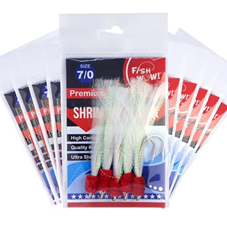 50 Pieces unrigged 7/0 Shrimp Flying Hooks with White Krystal Flash
50 Pieces unrigged 7/0 Shrimp Flying Hooks with White Krystal Flash