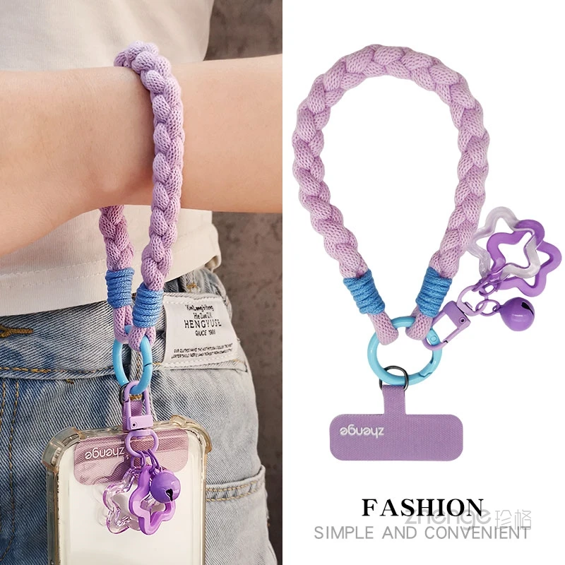 Тканая веревка с цветными блоками, подвеска-колокольчик с короткой звездой, новая женская уличная веревка с защитой от потерь и падения телефона
Тканая веревка с цветными блоками, подвеска-колокольчик с короткой звездой, новая женская уличная веревка с защитой от потерь и падения телефона