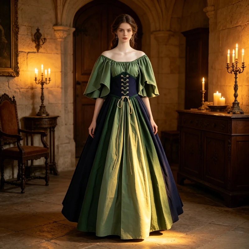 Vintage Medieval Corset Dress for Women, Renaissance Off Shoulder Flared Sleeve Long Dress Halloween Cosplay Party Costume
Vintage Medieval Corset Dress for Women, Renaissance Off Shoulder Flared Sleeve Long Dress Halloween Cosplay Party Costume