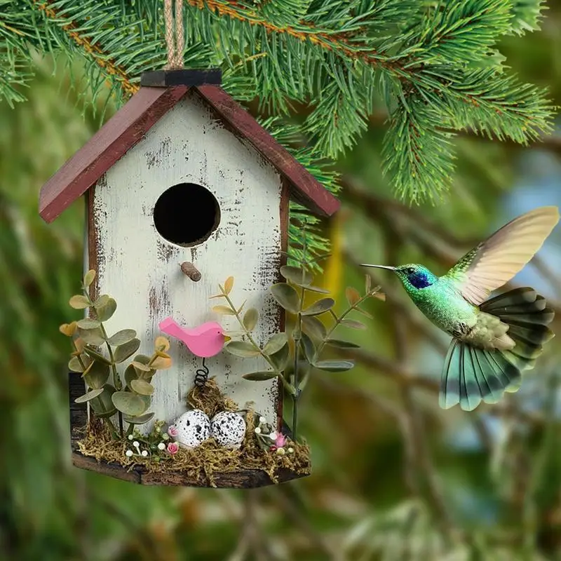 Bird Houses Outside Cute Hangable Wood Outside Bird House Sturdy Garden Decor Decorative Multifunctional Protective Bird supply
Bird Houses Outside Cute Hangable Wood Outside Bird House Sturdy Garden Decor Decorative Multifunctional Protective Bird supply