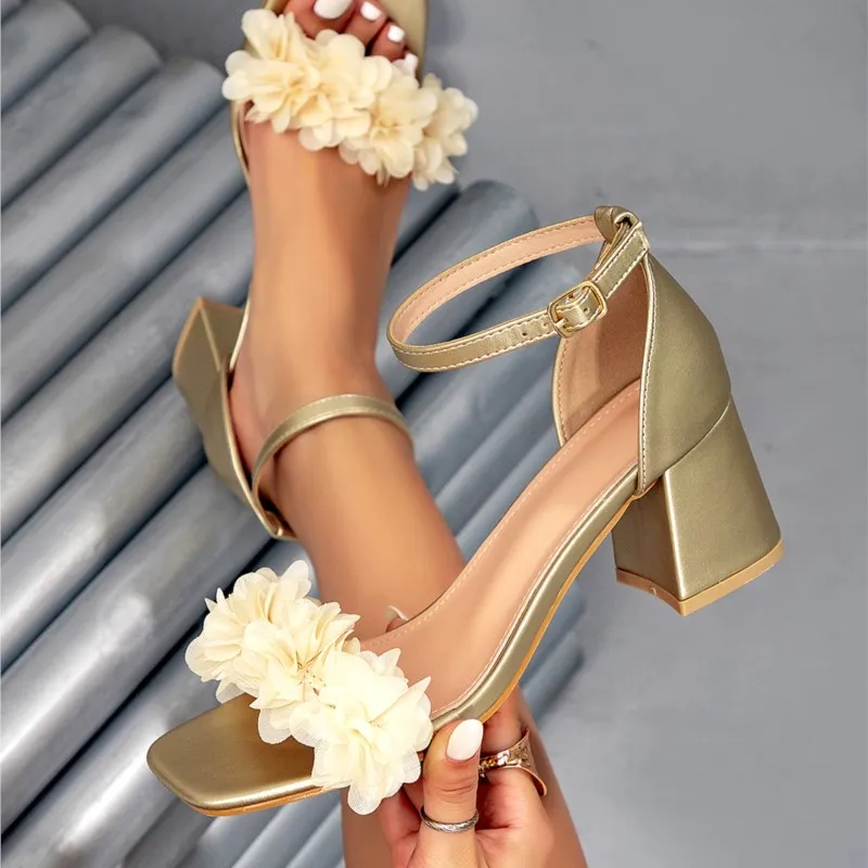 2026 New Design - Pointed-Toe Thick-Heeled Sandals - Flowered Open-Toe Design - Versatile and Fashionable Women's Shoes
2026 New Design - Pointed-Toe Thick-Heeled Sandals - Flowered Open-Toe Design - Versatile and Fashionable Women's Shoes