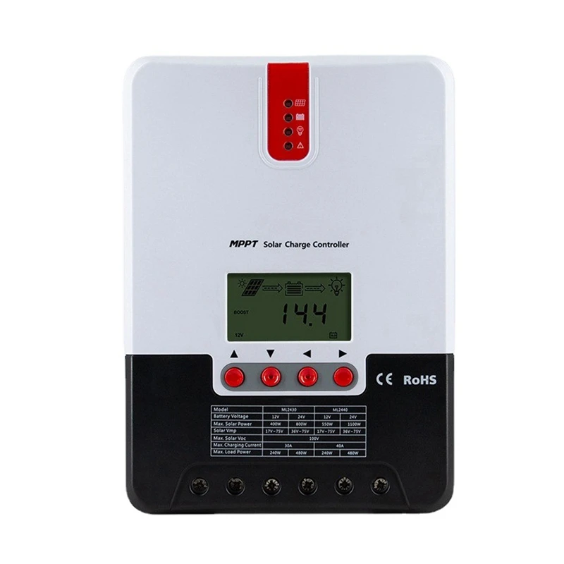 MPPT Solar Charge Controller 12V 24V Auto Max 100V PV Input Solar Regulator For AGM Lead Acid Gel Lithium Battery
MPPT Solar Charge Controller 12V 24V Auto Max 100V PV Input Solar Regulator For AGM Lead Acid Gel Lithium Battery