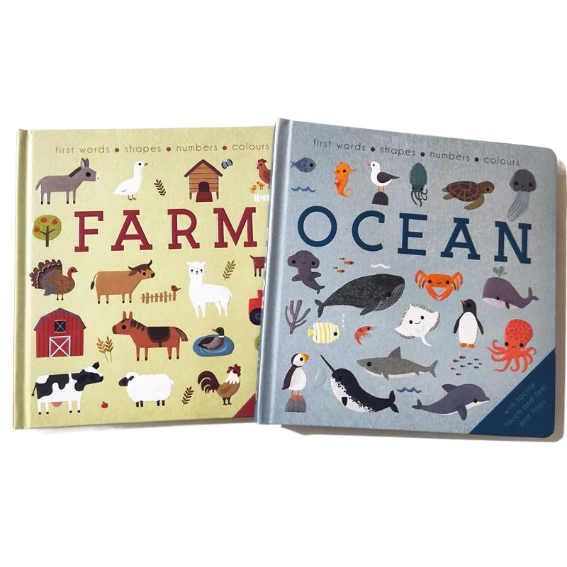 1 book Children's Enlightenment Digital Color Shape Word Cognition Cardboard Book Ocean Farm in English
1 book Children's Enlightenment Digital Color Shape Word Cognition Cardboard Book Ocean Farm in English