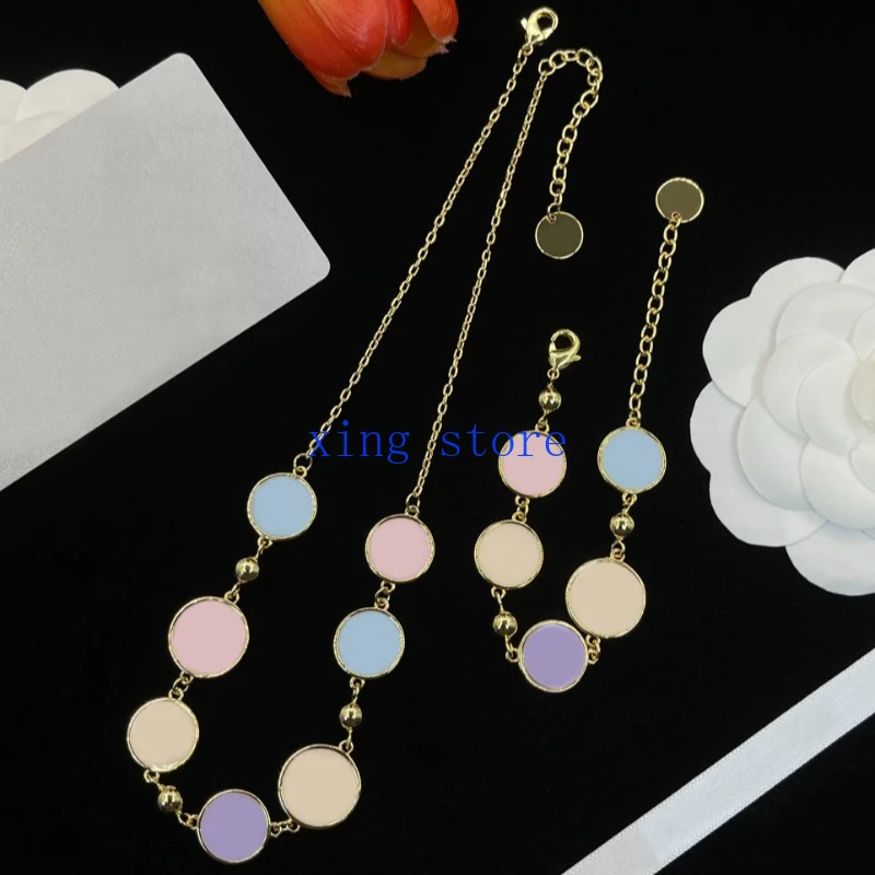 2025 Fashion New Sweet and Romantic Colorful Round Decoration Women's Bracelet Necklace Jewelry Set
2025 Fashion New Sweet and Romantic Colorful Round Decoration Women's Bracelet Necklace Jewelry Set