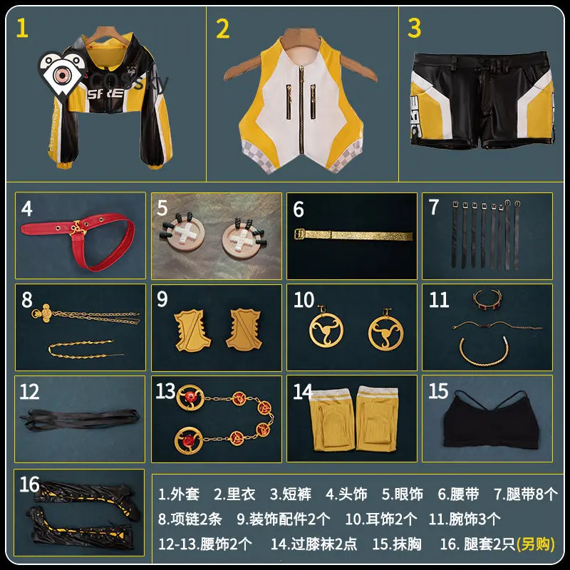Patricia Dorval Enchantress SRE team Game Identity V Cosplay Costume fashionable daily leather coat pants prop Halloween uniform
Patricia Dorval Enchantress SRE team Game Identity V Cosplay Costume fashionable daily leather coat pants prop Halloween uniform